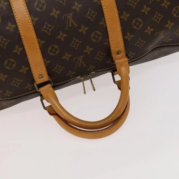 LOUIS VUITTON Monogram Keepall Bandouliere 55 Boston Bag M41414 LV Auth 119520 - Picture 9 of 16